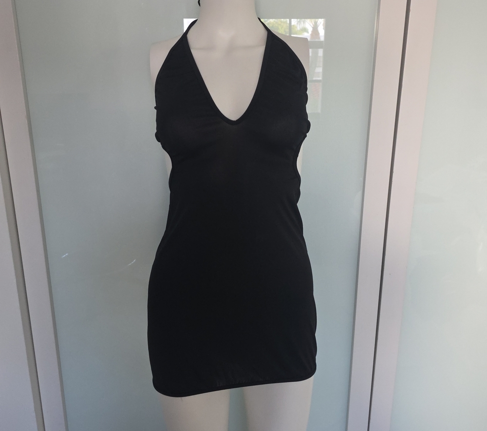 Black Halter Neck Mini Dress